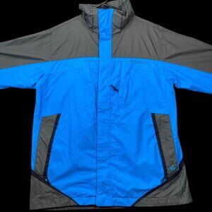 Columbia Bugaboo Interchange Jacket Blue Gray Waterproof Nylon Shell Size 18/20